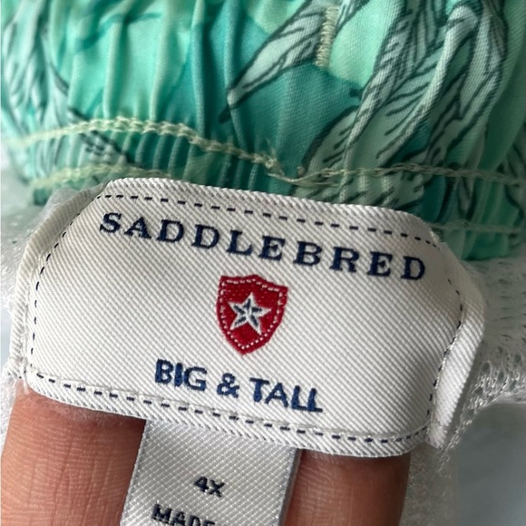 Saddlebred Green Swim Trunks Quick-Drying Elastic Waist - Picture 7 of 9